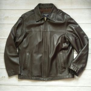 Docker's genuine leather jacket Size L Chocolate